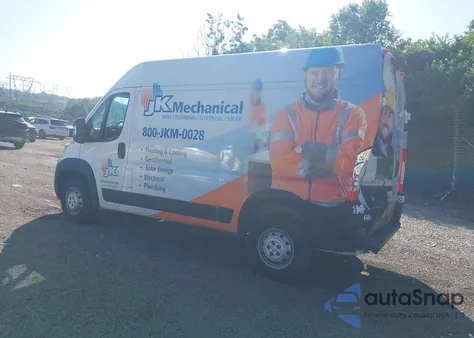 2023 Ram Promaster 2500 High Roof 136 Wb from USA, damaged, VIN 3C6LRVCG1PE509015